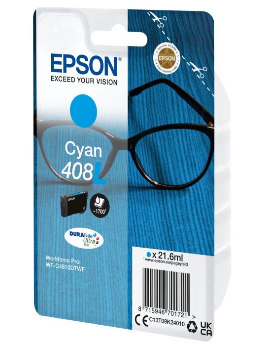 Epson 408L DURABrite Ultra cartușe cu cerneală 1 buc. Original Productivitate Înaltă (XL) Cyan Epson - 2