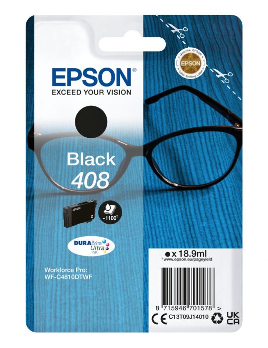 Epson Singlepack Black 408 DURABrite Ultra Ink Epson - 1