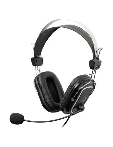 Casti a4tech comfortfit cu fir standard utilizare multimedia microfon pe brat conectare prin jack 3.5 mm negru hs-50 (include tv - Tik.ro