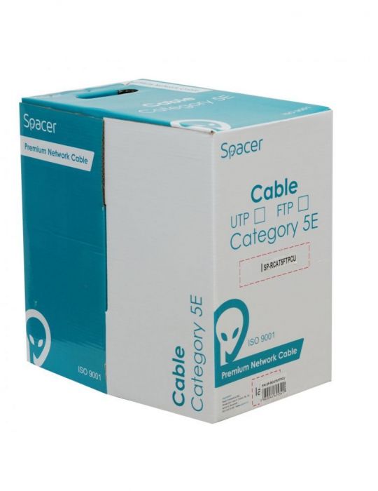 Rola cablu ftp spacer cat5e 305m cupru 100% awg24 0.51mm 0.21mm2  sp-rcat5ftpcu Spacer - 1