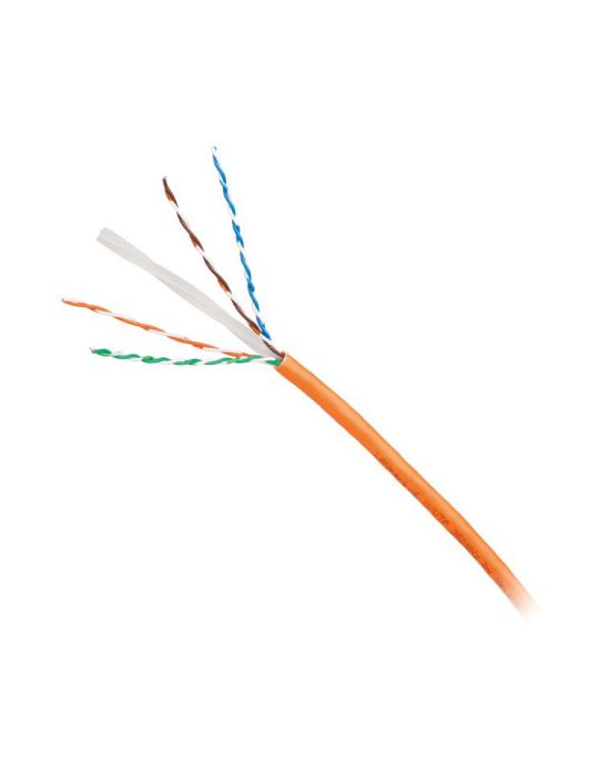Rola cablu utp nexans cat6 500 m cupru solid awg23 portocaliu n100.605-oc Nexans - 1