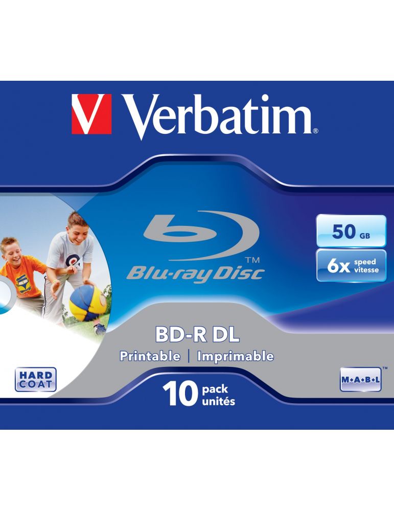 Blank Media BD-R DL Verbatim 6x, 50GB, 1 buc, Jewel case