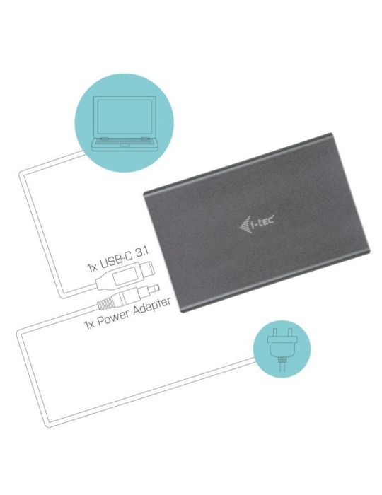 i-tec C31MYSAFEU315 carcasă disc memorie Cutie protecție HDD/SSD Gri, Turcoaz 2.5" I-tec - 3