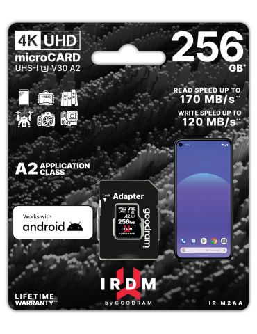Goodram IRDM M2AA 256 Giga Bites MicroSDXC UHS-I Clasa 10 Goodram - 3