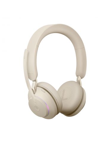 Jabra Evolve2 65, MS Stereo Căști Fără fir Bandă de fixare pe cap Birou/Call center USB tip-C Bluetooth Bej Jabra - 2