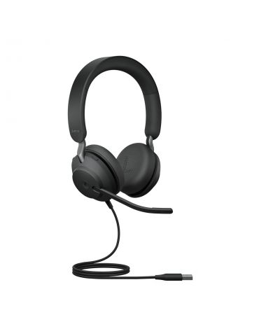 Jabra Evolve2 40, MS Stereo Căști Prin cablu Bandă de fixare pe cap Birou/Call center USB Tip-A Negru Jabra - 2