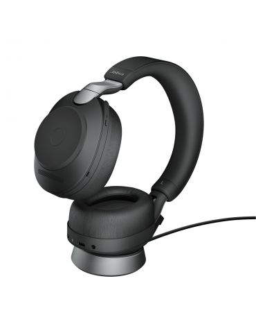 Jabra Evolve2 85, UC Stereo Căști Prin cablu & Wireless Bandă de fixare pe cap Birou/Call center USB Tip-A Bluetooth Negru Jabra