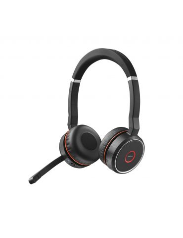 Jabra Evolve 75 UC Stereo Căști Prin cablu & Wireless Bandă de fixare pe cap Birou/Call center Micro-USB Bluetooth Negru Jabra -