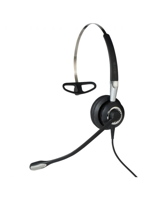 Jabra Biz 2400 II USB Mono CC Căști Prin cablu Bandă gât, Cârlig-ureche, Bandă de fixare pe cap Birou/Call center Negru, Argint 