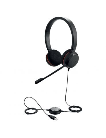 Jabra Evolve 20 MS Stereo Căști Prin cablu Bandă de fixare pe cap Birou/Call center USB Tip-A Negru Jabra - 2