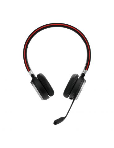 Jabra Evolve 65 UC Stereo Căști Prin cablu & Wireless Bandă de fixare pe cap Birou/Call center Micro-USB Bluetooth Negru Jabra - - Tik.ro