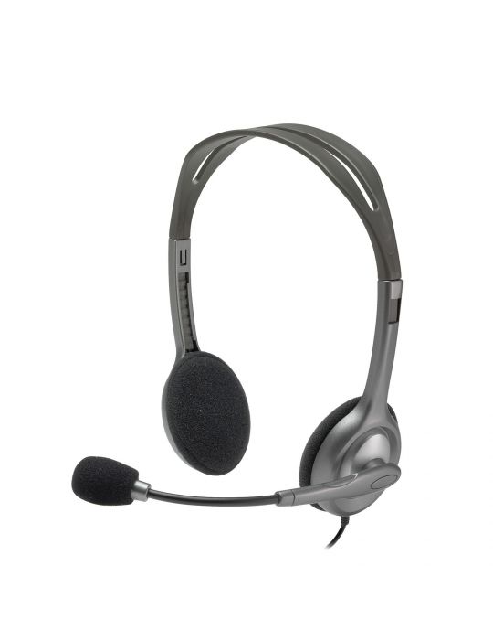 Logitech Stereo Headset H110 Căști Prin cablu Bandă de fixare pe cap Birou/Call center Negru, Argint Logitech - 1