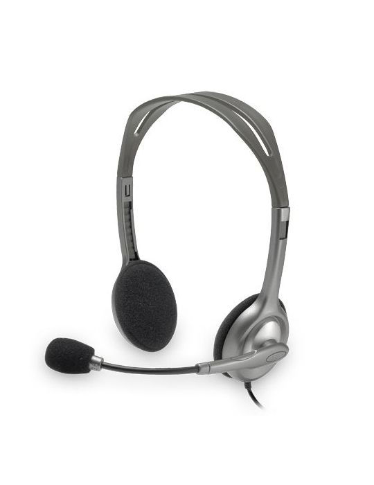 Logitech Stereo Headset H110 Căști Prin cablu Bandă de fixare pe cap Birou/Call center Negru, Argint Logitech - 6