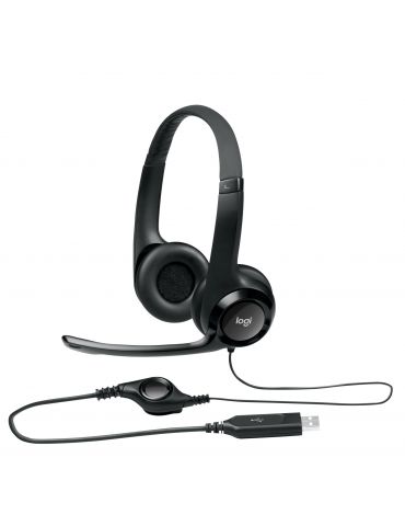 Logitech H390 USB Computer Headset Căști Prin cablu Bandă de fixare pe cap Birou/Call center USB Tip-A Negru Logitech - 7