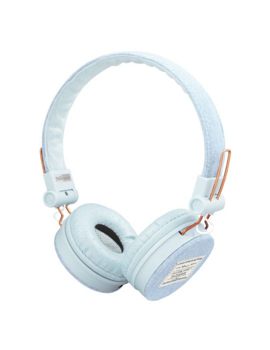 Trust 23610 cască audio & cască cu microfon Căști Prin cablu Bandă de fixare pe cap Muzică Albastru Trust - 1