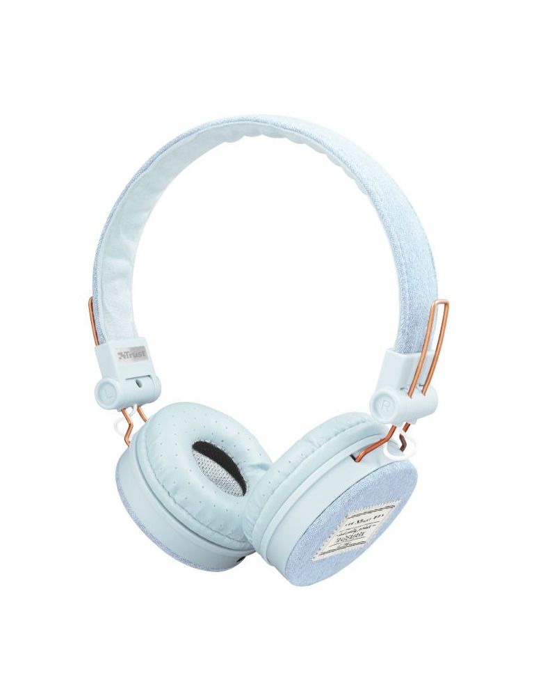 Trust fyber on-ear headphones blue tr-23610 (include tv 0.8lei)