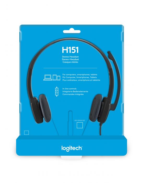 Logitech H150 Stereo Headset Căști Prin cablu Bandă de fixare pe cap Birou/Call center Negru Logitech - 8