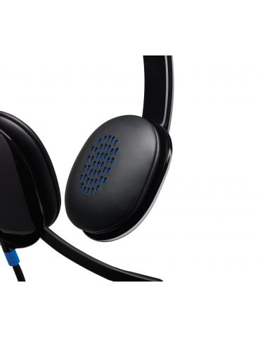 Logitech H540 USB Computer Headset Căști Prin cablu Bandă de fixare pe cap Birou/Call center USB Tip-A Negru Logitech - 7