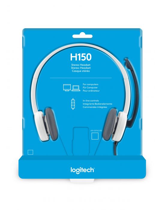 Logitech H150 Stereo Headset Căști Prin cablu Bandă de fixare pe cap Birou/Call center Alb Logitech - 9