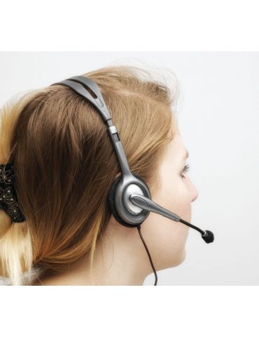 Logitech Stereo Headset H110 Căști Prin cablu Bandă de fixare pe cap Birou/Call center Gri Logitech - 12