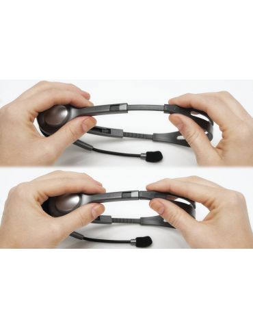 Logitech Stereo Headset H110 Căști Prin cablu Bandă de fixare pe cap Birou/Call center Gri Logitech - 13