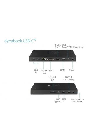 Dynabook PA5356E-1PRP stații de andocare și replicatoare de porturi pentru calculatoare portabile Prin cablu USB 3.2 Gen 1 (3.1 