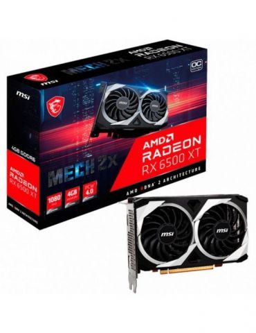 Placa video MSI AMD Radeon RX 6500 XT MECH 2X OC 4GB  GDDR6  64bit Msi - 1