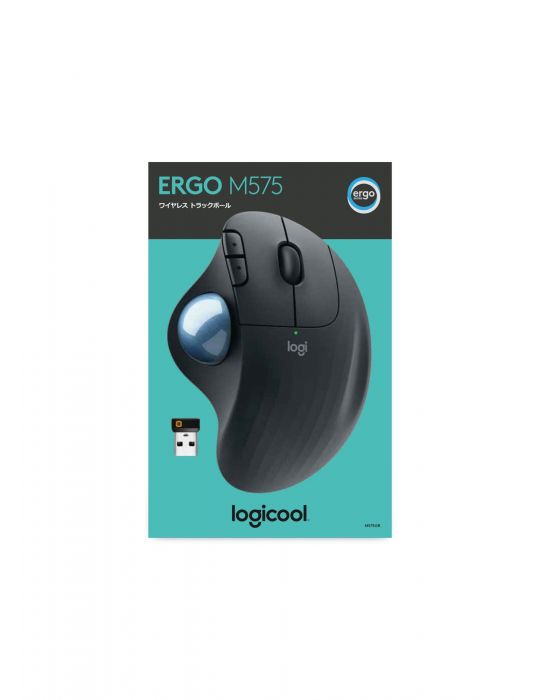 Logitech ERGO M575 mouse-uri Mâna dreaptă RF Wireless + Bluetooth Trackball-ul 2000 DPI Logitech - 9