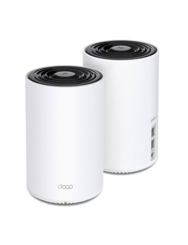 TP-LINK Deco X68 (2-pack) Tri-band (2.4 GHz / 5 GHz / 5 GHz) Wi-Fi 6 (802.11ax) Negru, Alb Intern Tp-link - 2