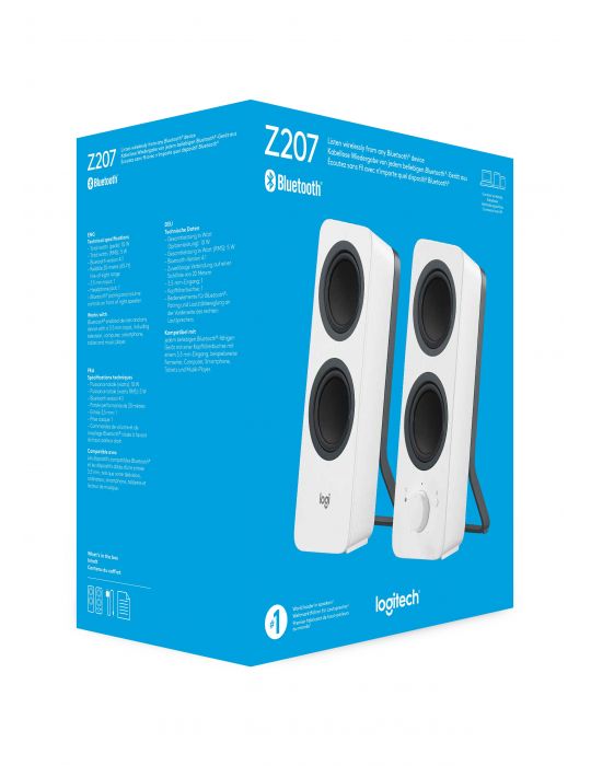 Logitech Z207 Bluetooth® Computer Speakers Alb Prin cablu & Wireless 10 W Logitech - 9
