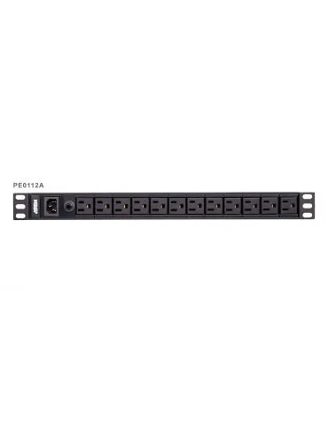 ATEN PE0112G unități de distribuție a energiei electrice (PDU) 12 ieșire(i) AC 1U Negru Aten - 1 - Tik.ro
