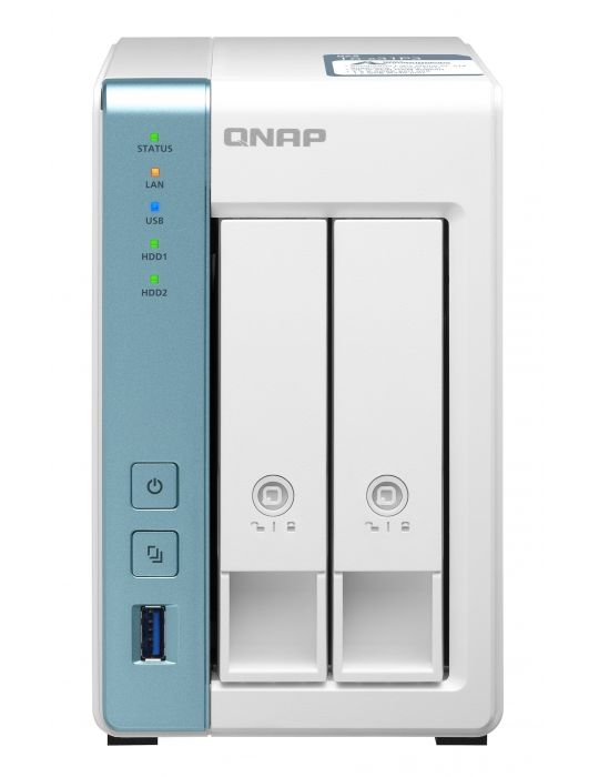 QNAP TS-231P3 NAS Tower Ethernet LAN Turcoaz, Alb Alpine AL-214 Qnap - 1