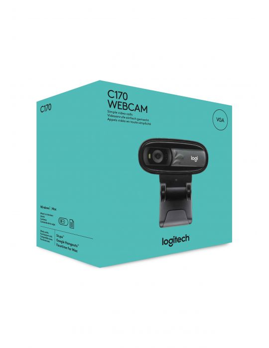 Logitech Webcam C170 camere web 5 MP 640 x 480 Pixel USB 2.0 Negru Logitech - 7