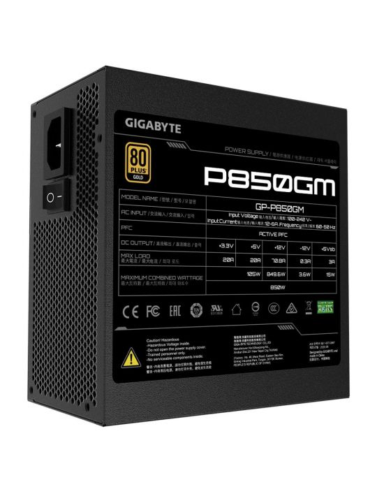 Gigabyte P850GM unități de alimentare cu curent 850 W 20+4 pin ATX ATX Negru Gigabyte - 2
