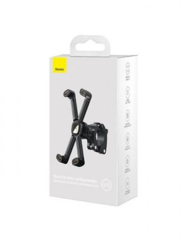 Suport bicicleta/motocicleta baseus quick pt smartphone fixare de bare de diferite dimensiuni negru suqx-01 - 6953156206878 Base - Tik.ro