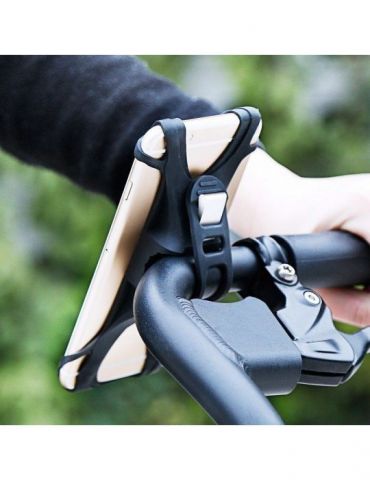 Suport bicicleta baseus miracle pt smartphone fixare de bare de diferite dimensiuni negru sumir-by01 - 6953156258884 Baseus - 1
