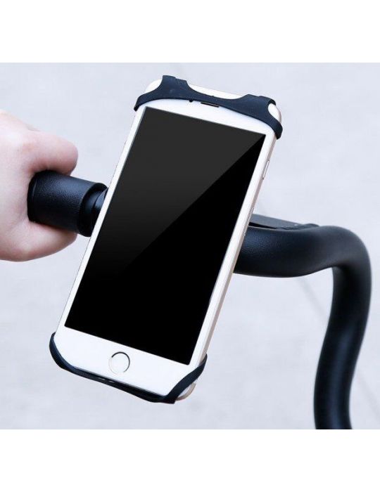 Suport bicicleta baseus miracle pt smartphone fixare de bare de diferite dimensiuni negru sumir-by01 - 6953156258884 Baseus - 1