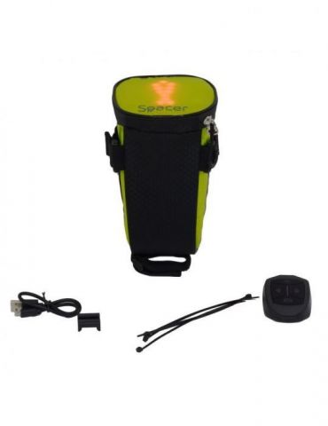 Geanta reflectorizanta spacer pentru bicicleta cu semnalizare led prin telecomanda si de montat la sa spbb-ledsign Spacer - 1