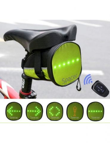 Geanta reflectorizanta spacer pentru bicicleta cu semnalizare led prin telecomanda si de montat la sa spbb-ledsign Spacer - 1