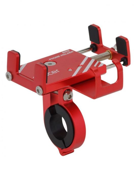 Suport bicicleta spacer pt. smartphone fixare de ghidon metalic rosu cheie de montare  spbh-metal-red Spacer - 1