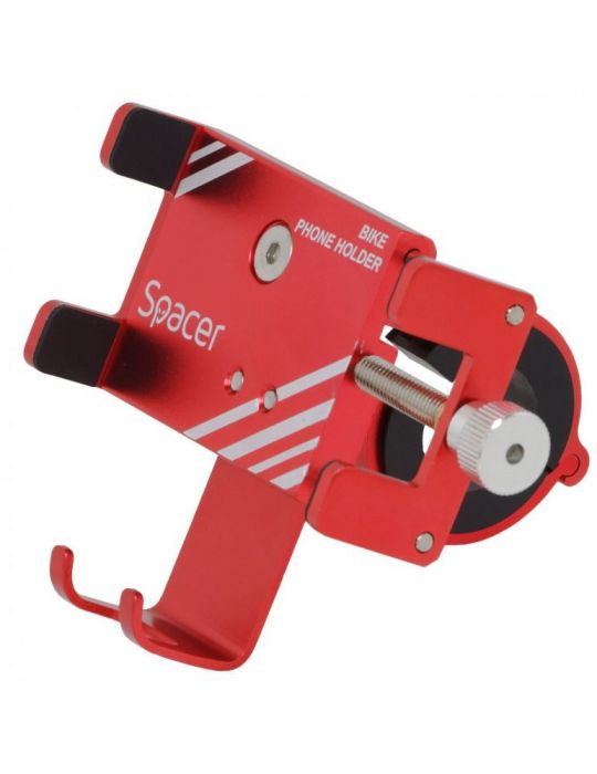 Suport bicicleta spacer pt. smartphone fixare de ghidon metalic rosu cheie de montare  spbh-metal-red Spacer - 1