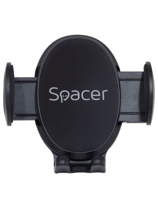 Suport auto spacer pt. smartphone fixare in ventilatie prin clips prindere laterala rotire 360 grade car holder negru spch-gr Sp