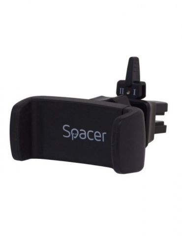 Suport auto spacer pt. smartphone fixare in ventilatie prin clips prindere prin arc rotire 360 grade car holder negru spch-ar Sp - Tik.ro