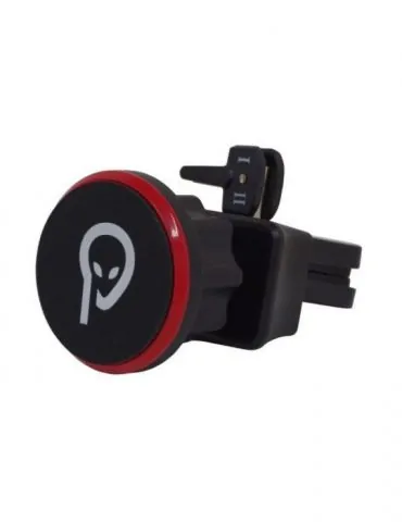 Suport auto magnetic spacer pt. smartphone fixare in ventilatie prin clips magnetic 4 supermagneti n50 rotire 360 grade negru Sp - Tik.ro