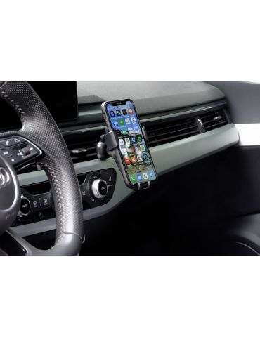Suport auto si incarcator wireless spacer pt. smartphone  2 in 1 fixare in grilaj incarcare wireless qi 10w spaa-autochg-01 Spac