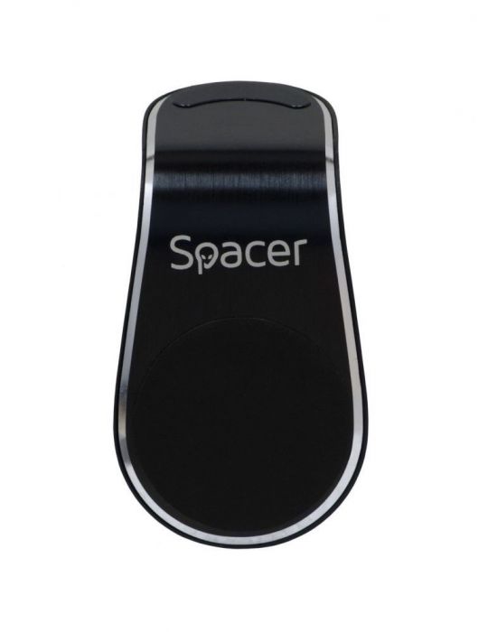Suport auto spacer pt. smartphone fixare in grilaj bord prindere magnetica telefon 360 grade black spt-mgn Spacer - 1