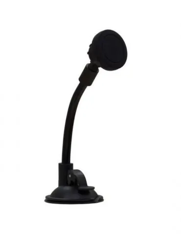 Suport auto spacer pt. smartphone fixare pe bord sau geam cu ventuza magnetic flexibil rotire 360 grade car holder black spt- Sp - Tik.ro