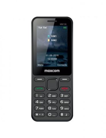 Telefon mm139 dual sim 2.4 black  mm139 black (include tv 0.5lei) Maxcom - 1 - Tik.ro