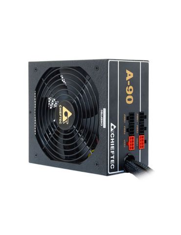 Sursa chieftec 650w (real) a-90 series semi-modulara fan 14cm compatibila 80plus gold 90% eficienta 1x cpu 4+4 2x pci-e (6+2) Ch