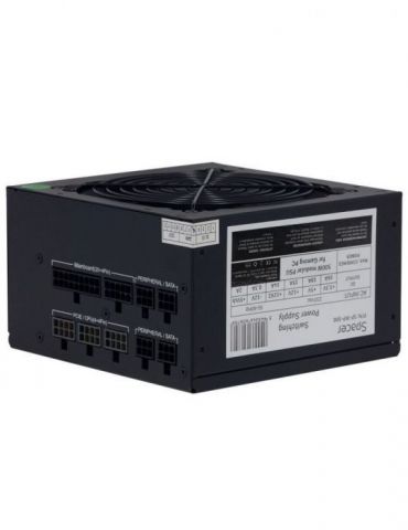 Sursa spacer modulara 500 (for 500w gaming pc) fan 120mm 1x pci-e (6+2) 3x s-ata 1x p8 (4+4) *retail* sp-mp-500  (include tv  Sp